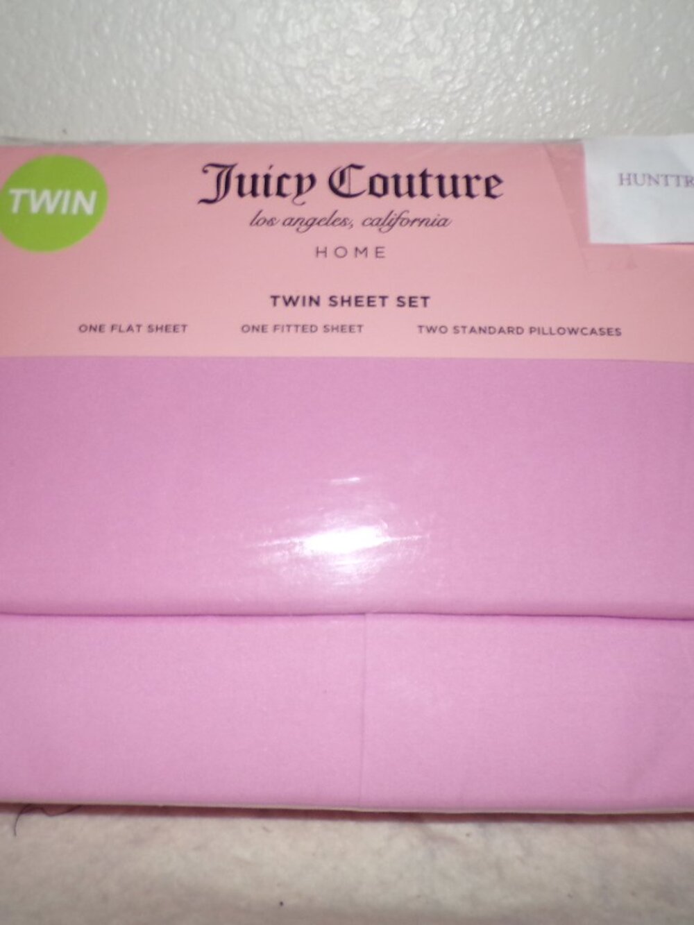 Juicy Couture Bedding Pink Twin Size Sheets Set NEW